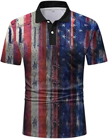 4 ביולי חולצות לגברים מצחיק, פטריוטי גברים של פולו חולצות מהיר יבש אופנה גולף חולצות אמריקאי