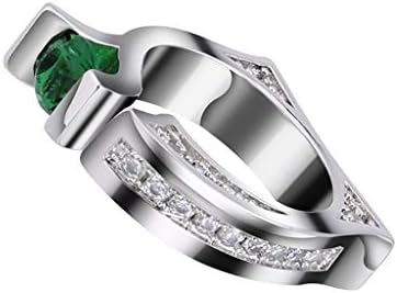 אירוסין טבעות לנשים ייחודי עיצוב מתכת גיאומטרי כיכר זירקון נשי טבעת תכשיטי מתנה טובה לחברה, החבר,