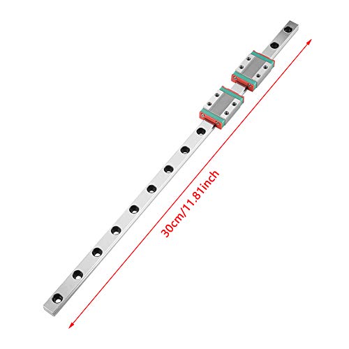 מדריך מסילה לינארית 9 ב 300 מ מ, מסילה פלדה נושאת רוחב 9 מ מ עם 2 יחידות מג ' 9 ב מסילה בלוקים