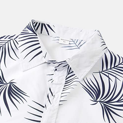 קיץ גברים של חולצה מזדמן אופנה חולצה הוואי פרחוני מודפס חולצה חולצה קצר שרוול חבילה של חולצות