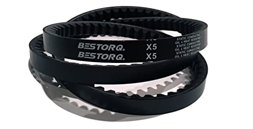 BestorQ 5VX1030 BELT V גומי, קצה גולמי/מכוסה, שחור, אורך 103 x 0.62 רוחב x 0.53 גובה, חבילה של 10