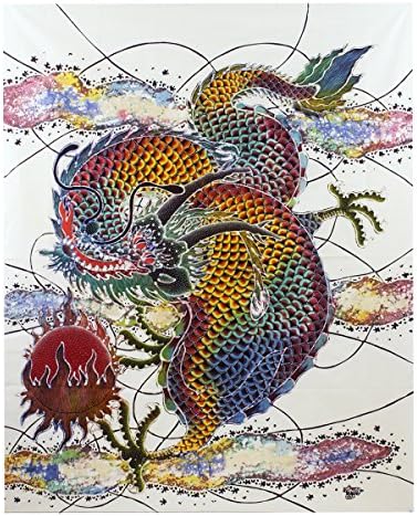 ציור אמנות בטיק,' דרקון לוחם ' מאת אגונג