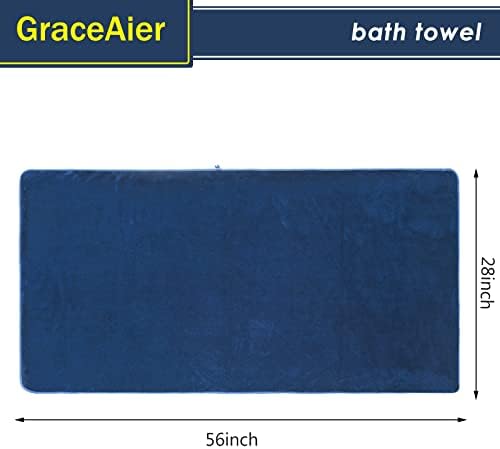 Graceaier Ultra מגבות רחצה רכות 4 חבילה - ייבוש מהיר - - מיקרופייבר אלמוגים קטיפת מגבת סופגת מאוד לכושר
