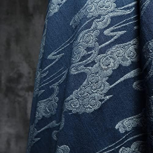 טונג גו סיני ענן דפוס ג ' ינס בד כותנה אקארד שטף בד 65 על 35 ב / 165 על 90 ס מ