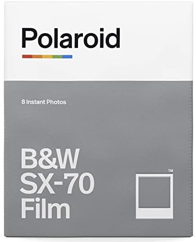 פולארויד שחור ולבן סרט עבור אקס-70, 8 גיליונות + עור 5 אלבום תמונות, מחזיק 32 הדפסים-אפור + בד עדשה