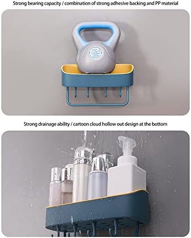BSXGSE מדף אמבטיה מפלסטיק קיר מקלחת רכוב שמפו רכוב מארגן מתלה לאחסון בית קישוט ביתי אביזרי אמבטיה