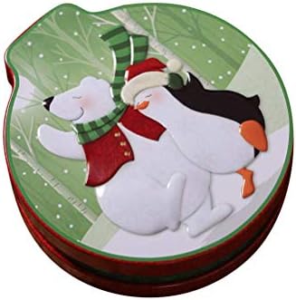 נושא חג המולד של FRECI פחים ריקים קופסת קנדי ​​קנדי ​​קנדי ​​עוגיות אחסון מתנה מיכל קופסה דקורטיבית