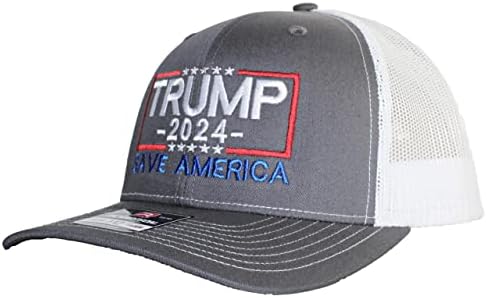 חוג כובעי למבוגרים רקום טראמפ 2024 לחסוך אמריקה 6 פנל נהג משאית כובע