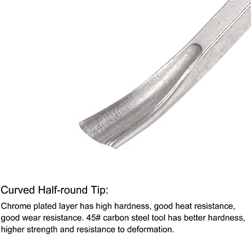 אזמצי עץ UXCell סכין גילוף, 9 ממ מצופה כרום 45 פלדת פחמן מעוקלת קצה חצי סיבוב עץ עץ כלים אורך