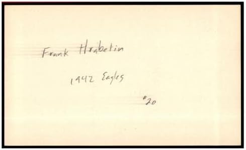 פרנק הרבטין חתם על כרטיס אינדקס 3 על 5 עם חתימה של 1942 אייגלס 87511-חתימות
