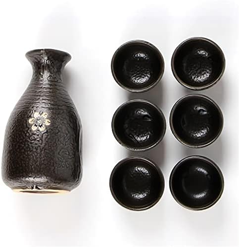 קרמיקה סלאטיום כוס סיר יין יפנית פרח זהב שחור יפני 300 מל סיר סיר מים לקישוט בר בר קישוט מטבח משקאות ציוד כלי