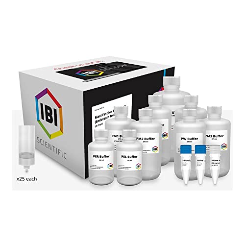 IBI Scientific IB47125 endotoxin בחינם ערכת פלסמיד מהיר-יון מהיר ל -25 תכשירים