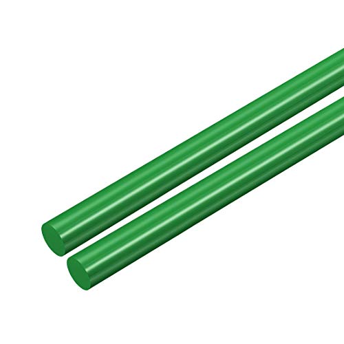 2 יחידות פלסטיק עגול מוט 1/4 אינץ קוטר 20 אינץ אורך ירוק פוליאוקסימתילן מוטות הנדסת פלסטיק עגול ברים