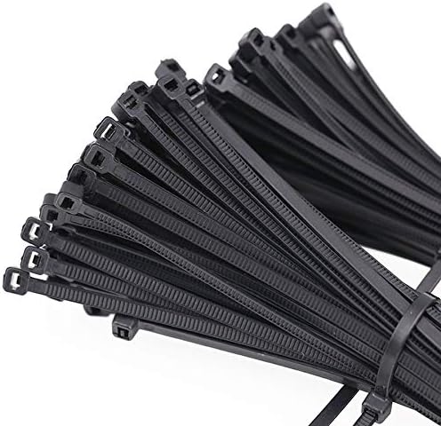 קשרי כבלים שחורים 3,6x300 ממ 100 חתיכות סגירה עצמית / רגילה