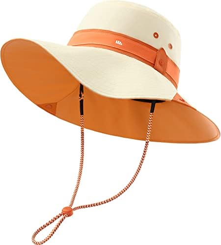 כובע שמש רחב שוליים רחב עם הגנה על UPF 50+ UV - מושלם לטיולי גינון דיג בהליכת שיח