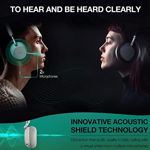 Yealink BH72 אוזניות אלחוטיות Bluetooth עם צוותי מיקרופון אוזניות מאושרות לזום לביטול רעש משרדי סטריאו מיקרופון,