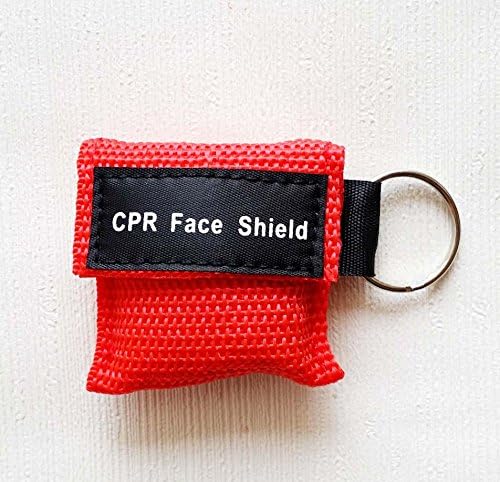 KTKANG 100 יחידות/מחסום החייאה אדום עם מגן פנים למחזיק החייאה של מחזיקי החייאה לעזרה ראשונה AED