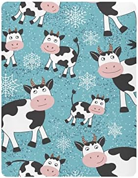 פרות פתיתי שלג יריעות עריסה לבנים אורזים בנות ומשחקים גיליונות נושמים גיליון עריסה מיני מצויד