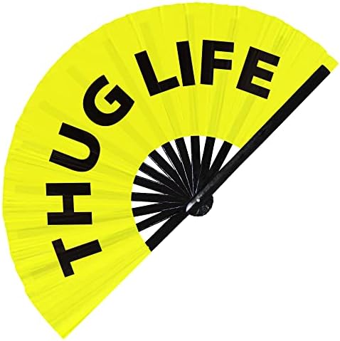 חייו של Thug Life Hand Fan מתקפלים במבוק מעגל ידני מאוורר איסור פרס