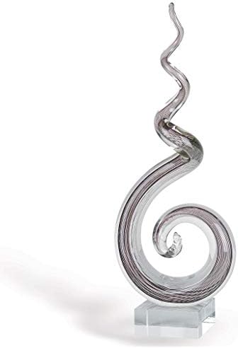 פקקי Badash Corkscrew בסגנון מוראנו -סגנון חתיכת זכוכית אמנות - 18 פסל זכוכית גובה בפה על בסיס קריסטל