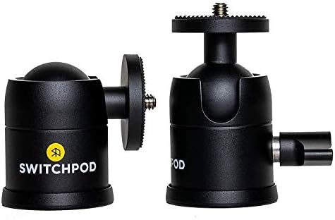 ראש אלומיניום כדור Switchpod Mount 360 מעלות מסתובב עם הטיה של דיוקן של 90 מעלות למצלמת DSLR או מתאם טלפון