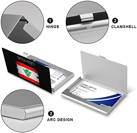 דגל של לבנון כרטיס ביקור מחזיק מתכת כיס כרטיס ביקור מקרה אישית כרטיס ארנק לגברים נשים