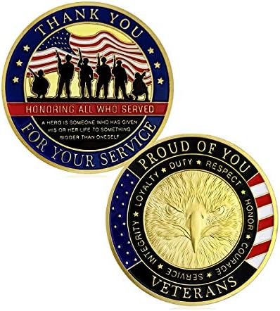תודה על השירות שלך ותיקים צבאיים אתגר מטבעות מטבעות מטבע צבאי