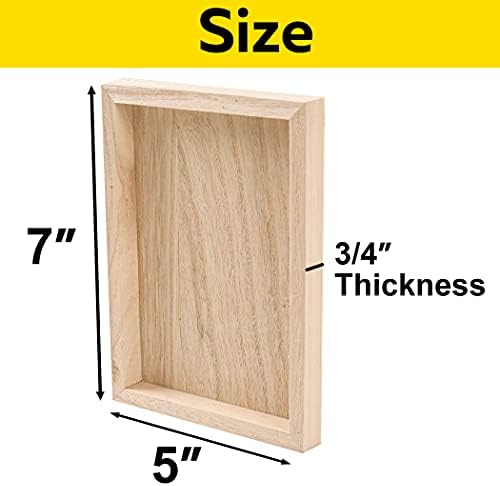 לוחות צביעה מעץ בגודל 5 x 7” - לוחות עץ מעובדים בעובי 3/4 אינץ