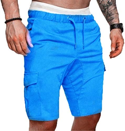 Andongnywell מכנסי חדר כושר לגברים מכנסיים פיתוח גוף מפעיל גזעי שחייה יבש מהיר עם מכנסי כיסים