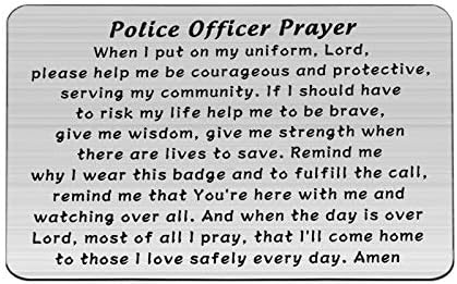 בובונה משטרת קצין תפילה חקוק ארנק כרטיס הסתה דק כחול קו שוטר תכשיטי משטרת אקדמיה סיום מתנה