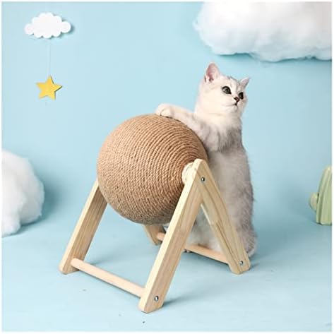 חתול מגרד כדור עץ סטנד לחיות מחמד ריהוט סיסל חבל כדור צעצוע חתלתול טיפוס גרדן טחינת כפות מגרד צעצועים לחתולים