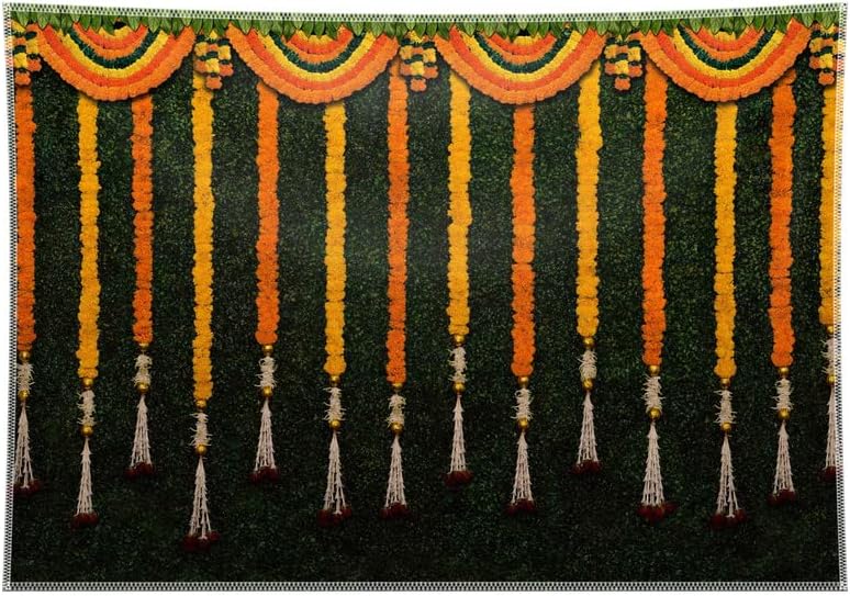 7 * 5 רגל בד הודו פוג 'ה מסורתי צילום רקע הינדי פוג' ה גנפטי מהנדי פסטיבל רקע ציפורני חתול זר