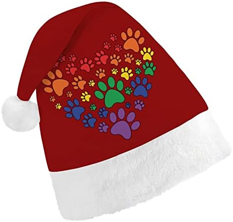 קשת כלב כפת לב חג המולד כובעי בתפזורת מבוגרים כובעי חג המולד כובע לחגים חג המולד ספקי צד