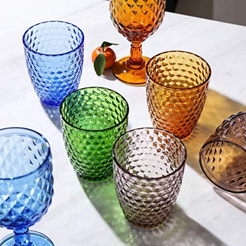 כלי בית שלמים כוסות צבעוניות וכוסות מים סט של 4 כוסות שתייה מרובות צבעים