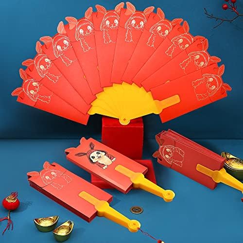 2023 סיני שנה חדשה מעטפה אדומה 10 כרטיס מאוורר מנות אדומות ארנב ארנב חמוד מעטפות מתנה מזלות ארנב