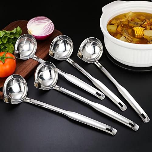מצקת מטבח petsola כלים ארוכות ידית כף כף בישול מטבח כף מרק גדולה קל לניקוי, 31.5x9 סמ
