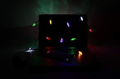 Lymonflyy 2pack LED LED אור חג המולד טלפון מטען כבל USB ונורה טעינה כבל 50 אינץ '10 נורות רב -צבעוניות