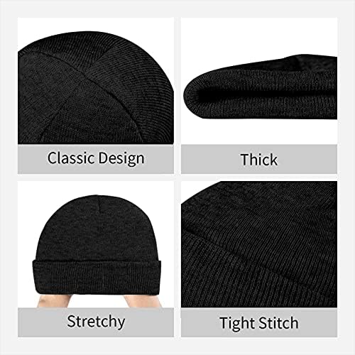 לשנות להקת גיטרה גשר כפת כובעי גברים נשים באזיקים לסרוג כובע רפוי עבה רך חם סקי כובעים שחור
