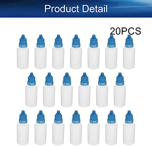 בטומשין 20 יחידות רחב פה מגיב בקבוקים, 20 מיליליטר פלסטיק נוזל איטום בקבוק, צילינדר אור פה מיכל מדגם
