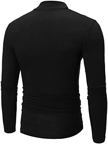חולצת טריקו של צוואר גולף גברים סוודר שרוול ארוך סוודר צוואר גבוה צוואר צוואר צוואר צווארון מזדמן