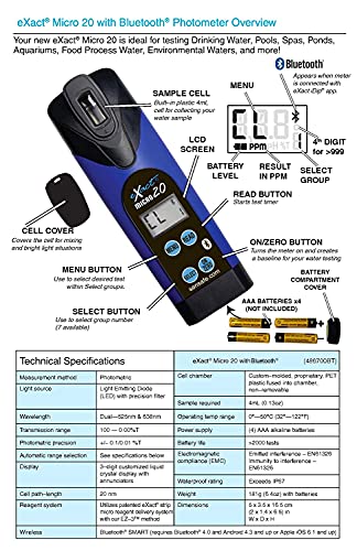 מערכות בדיקה תעשייתיות 486700-BT-MA Decuct® Micro 20 BT פוטומטר ערכת בדיקת מים ימיים