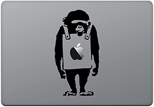 חנות חביבה MacBook Pro 13/15 /12 מדבקת מקבוק מדבקה קוף קוף בנקסי 15 שחור M779-15-B