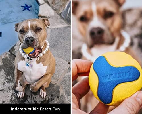 Bulltug - טבעת כלבים צעצוע וכדורי כלבים - צעצועים כלבים קשוחים לעיסות ופתח אגרסיביים - ללא ריח כימי, גומי טבעי