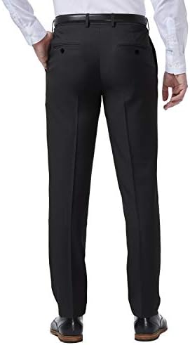 מכנס שמלת נוחות פרימיום של הגברים של HAGGAR - מכנסי קדמי שטוחים כשירים