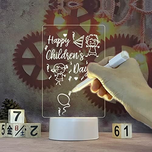 לצריבה חוזרת 3 הוביל מנורת הערה לוח יצירתי הוביל לילה אור הודעה לוח חג אור עם עט מתנה לילדים