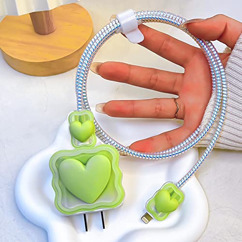 מגן כבלים חמוד למטען אייפון, 3D Love Design Design Data Cable Bite Bite USB Charger Line Line Phone Saver Saver
