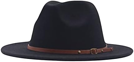 כובע וינטג 'פדורה פנמה כובע צמר כושר צמר כושר קלאסי חגורה רחבה אבזם אבזם כובעי בייסבול תקליפים כובעי בייסבול