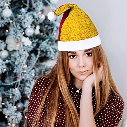 צהוב גבינת מצחיק חג המולד כובע נצנצים סנטה קלאוס כובעי גברים נשים חג המולד מסיבת חג קישוטים