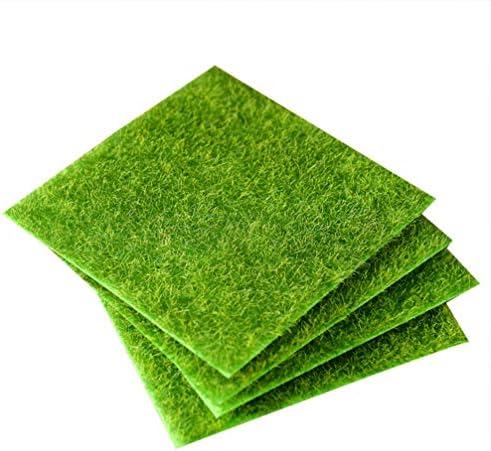 צמחים מלאכותיים האקווריום מלאכותי דשא מחצלת: 4 יחידות אקווריום מזויף דשא צמח מזויף דשא מיניאטורי