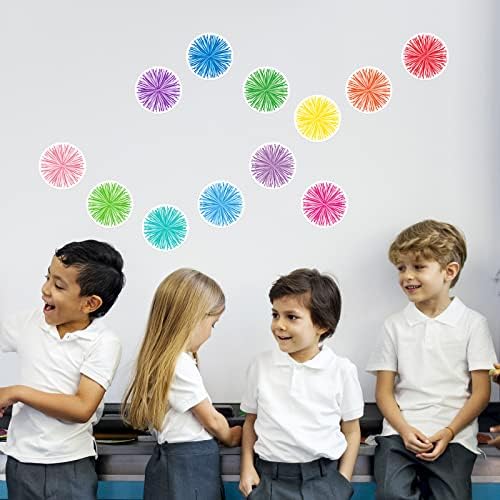 דורוני 60 חתיכות פומפונים מגזרות צבעוני פום מגזרות ב 12 צבעים עבור בכיתה בית משרד קישוט, 5 סנטימטרים